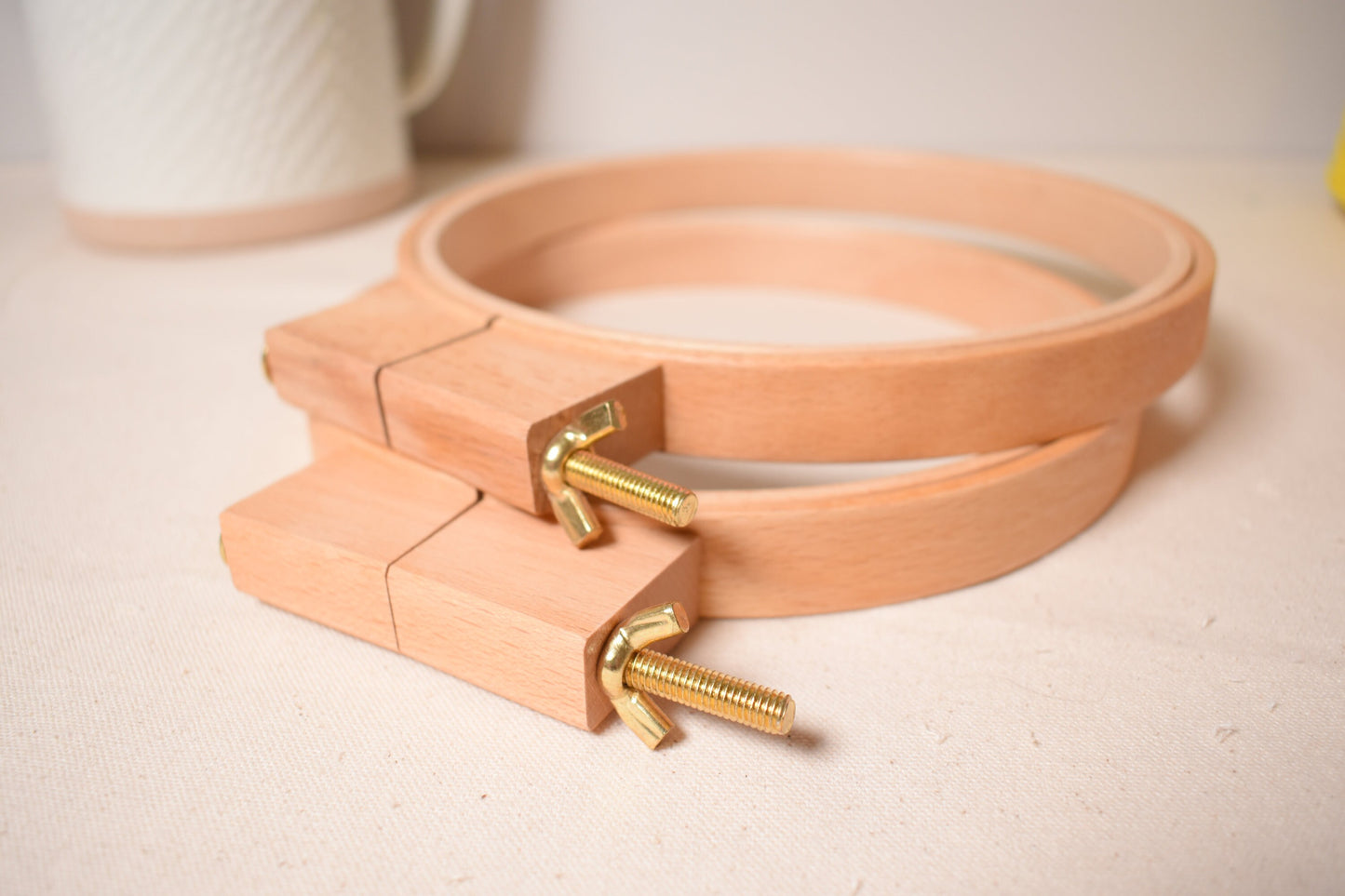 Wooden Quilt Hoop, Beechwood Embroidery French Hoop (7",8"), High Quality Wide Embroidery Needlepoint Supply, DIY craft needlepoint supply