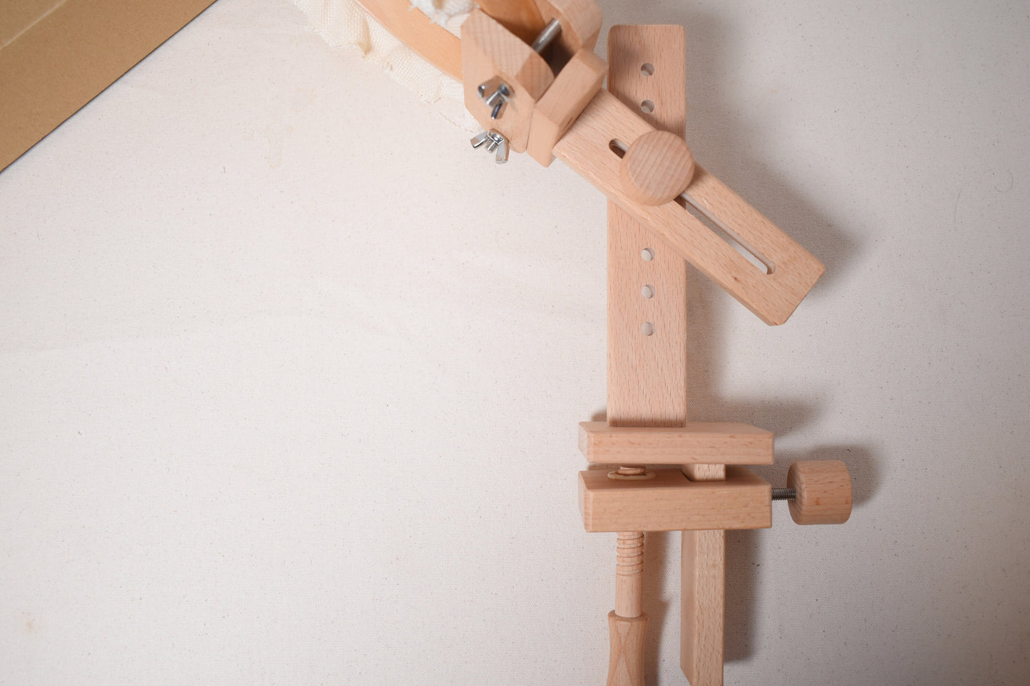 Embroidery Stand - Wooden Adjustable Cross Stitch Stand, Desk Clamp for needlepoint, embroidery hoop holder