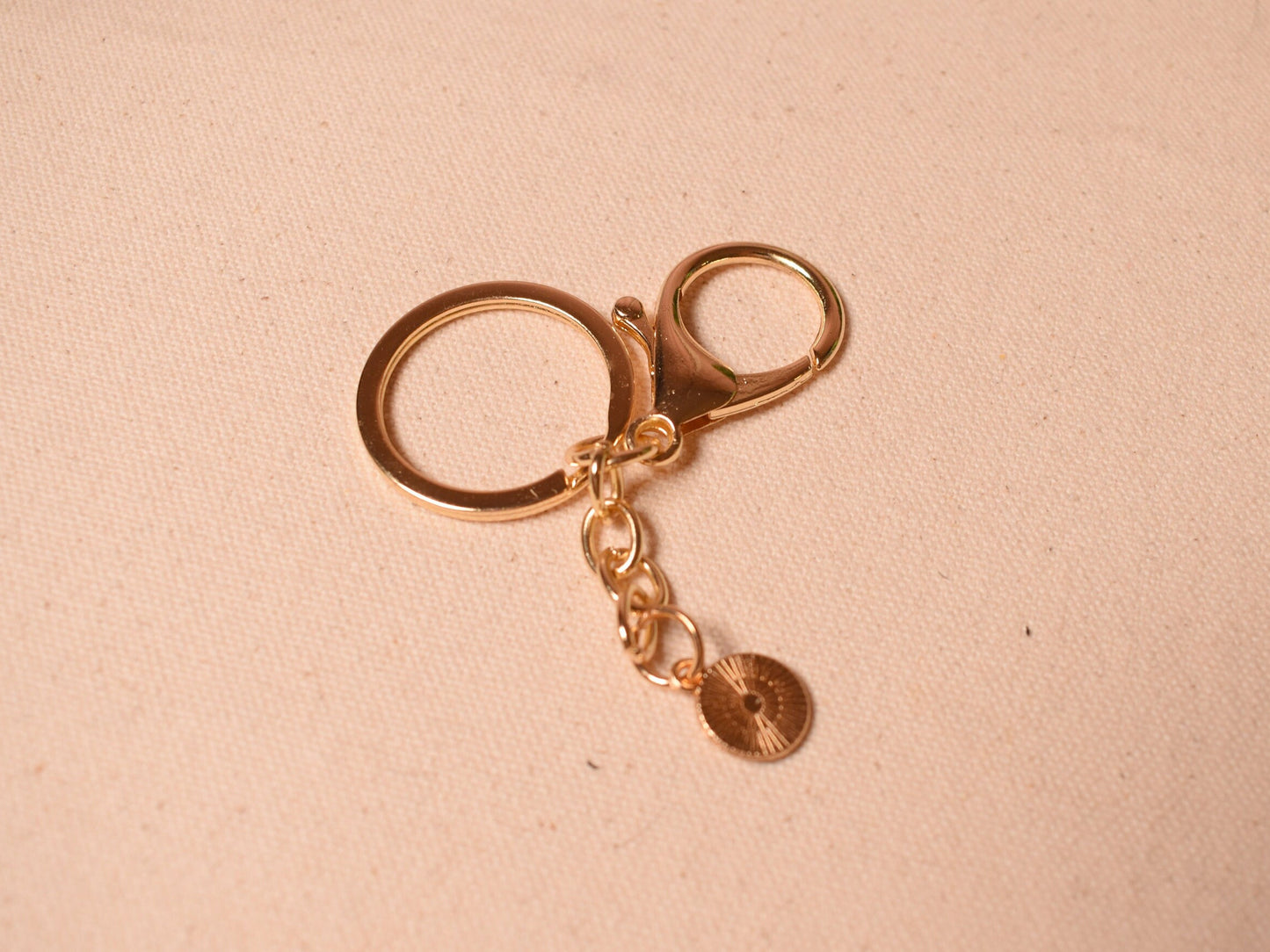 Orange Slice Gold Keychain Clasp, Circtus Keychain Ring, small orange enamel charms for keychain supply