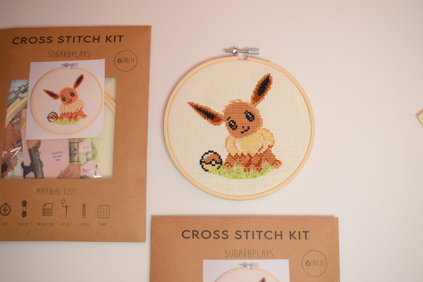 Eevee Pokemon Cross Stitch Kit