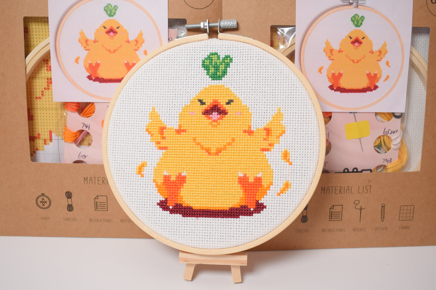 Holiday Bundle - Moogle and Fat Chocobo Cross Stitch Kits