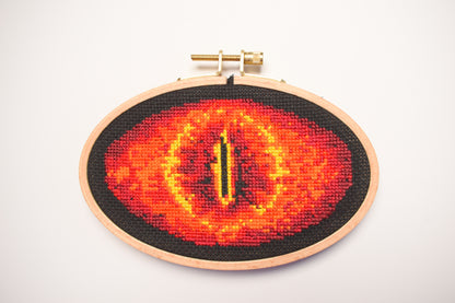 LotR Eye of Sauron Beginner Friendly Cross Stitch Kit