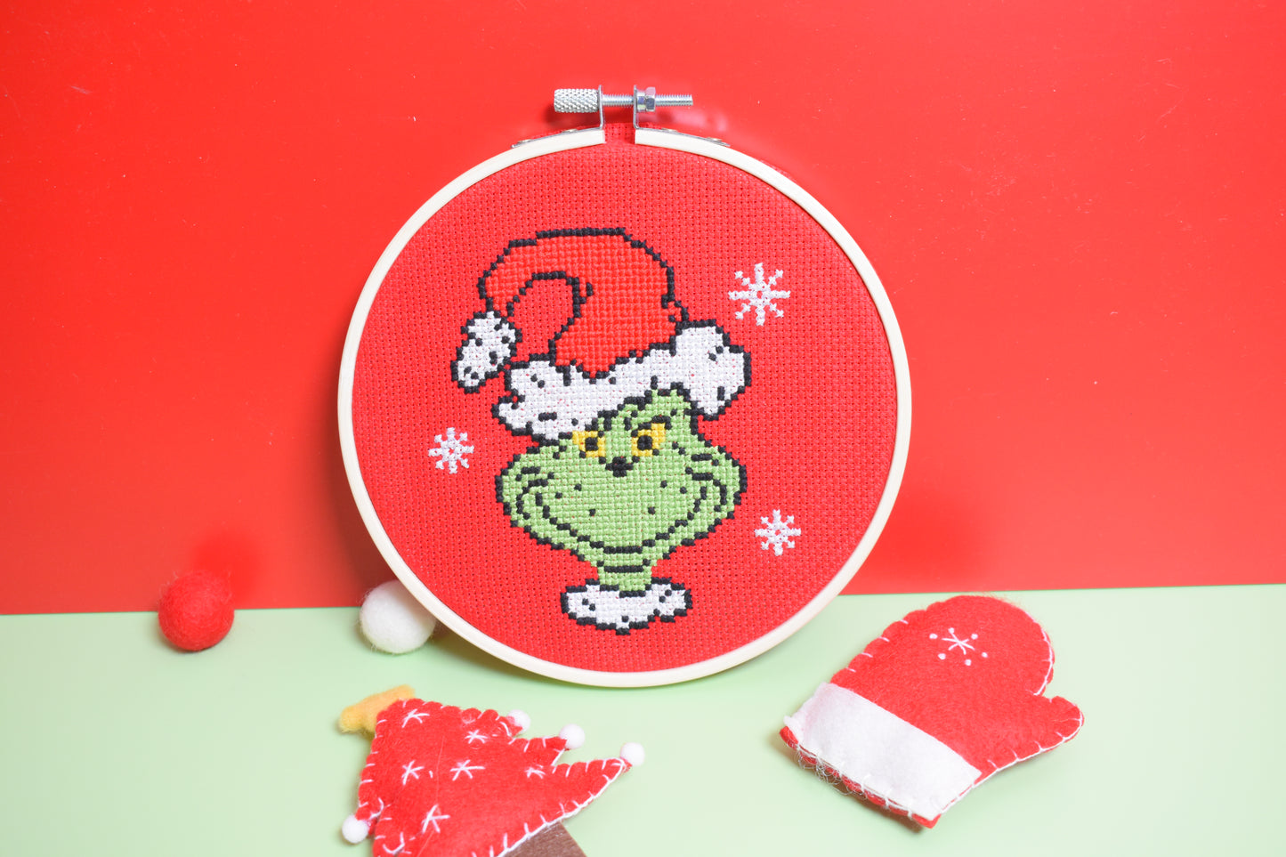 Christmas Grinch Cross Stitch Kit