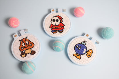 Mario Baddies Triple Pack Cross Stitch Kit