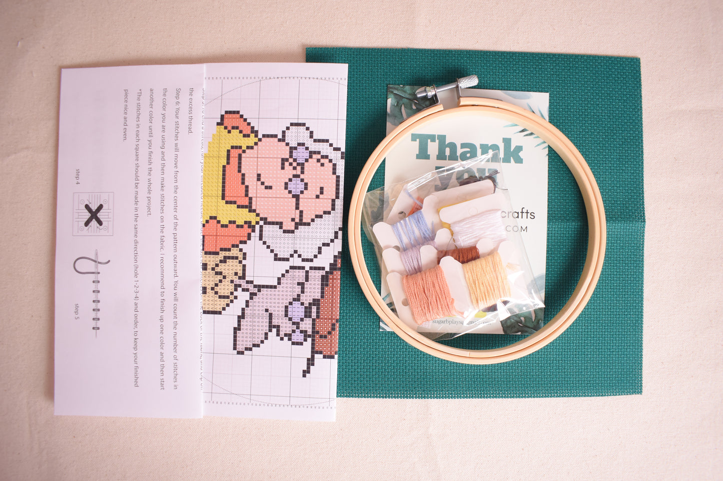 Courage the Cowardly Dog Eustace and Murial Beginner Friendly Cross Stitch Kit