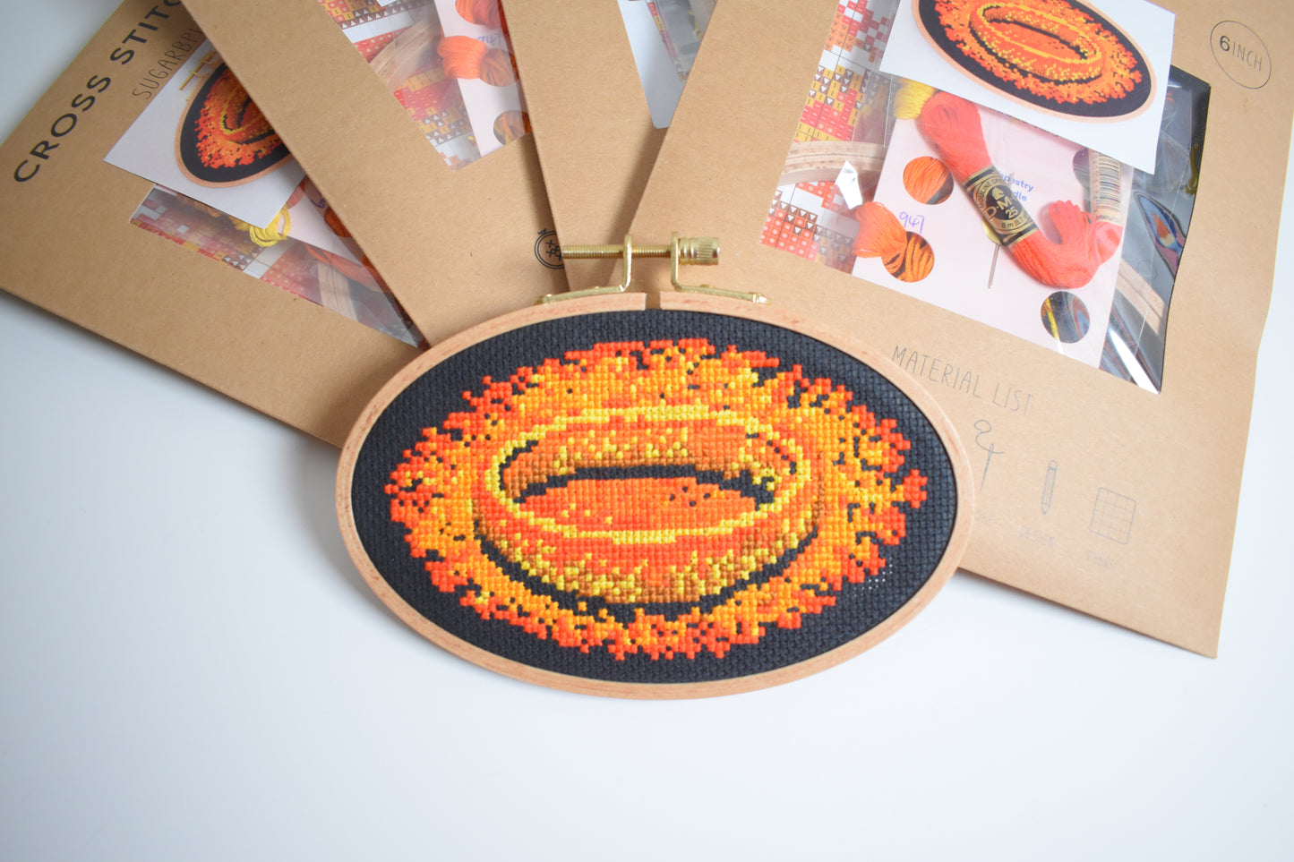 The one Ring The Lord of the Rings LOTR Cross Stitch Kit - 6inch by 4 inch