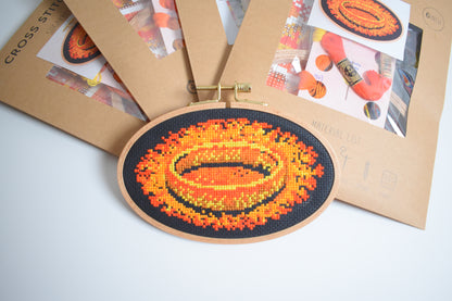 The one Ring The Lord of the Rings LOTR Cross Stitch Kit - 6inch by 4 inch