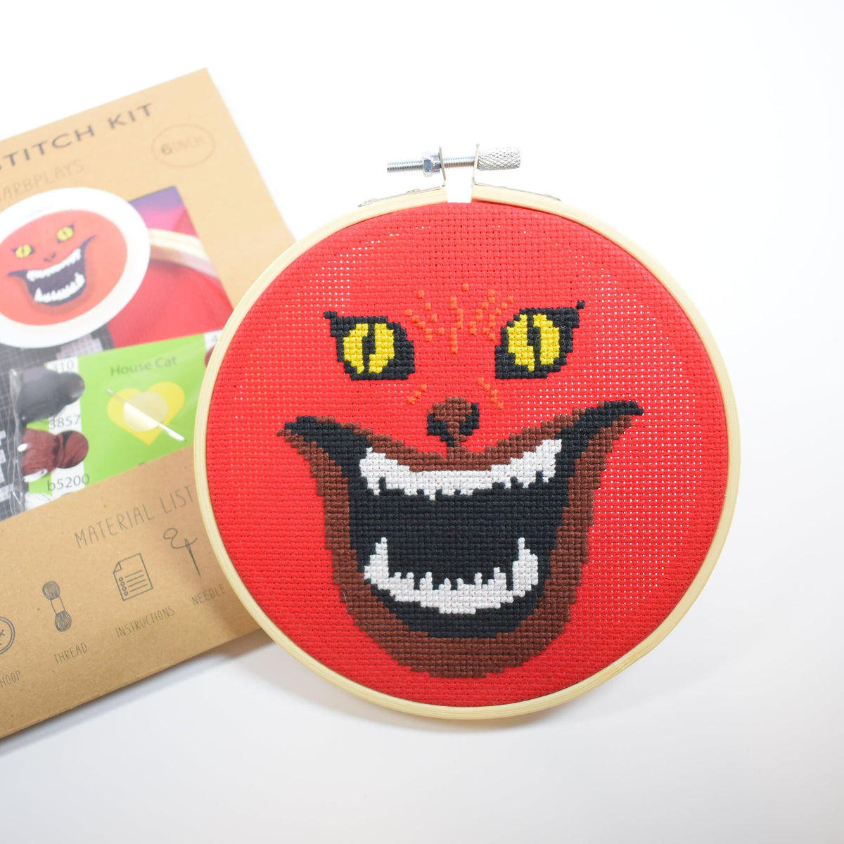 House Cat Beginner Friendly Cross Stitch Kit
