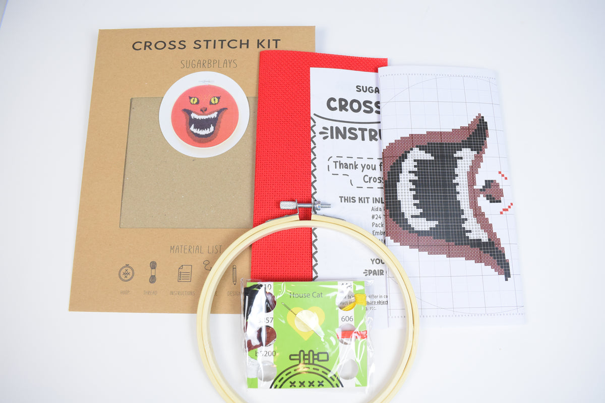 House Cat Beginner Friendly Cross Stitch Kit