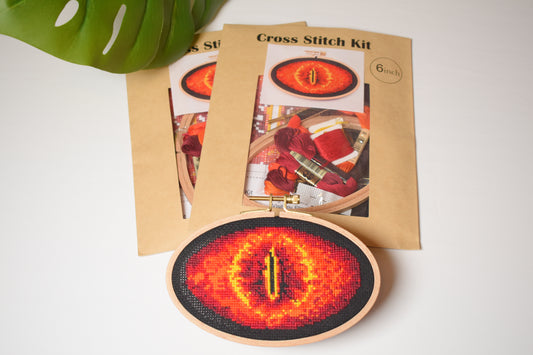 LotR Eye of Sauron Beginner Friendly Cross Stitch Kit