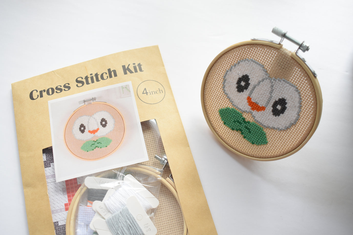 Holiday Bundle - Psyduck, Gastly and Rowlet Cross Stitch Kits