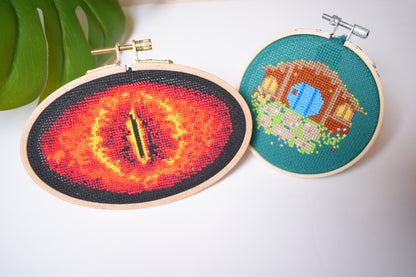 LotR Eye of Sauron Beginner Friendly Cross Stitch Kit