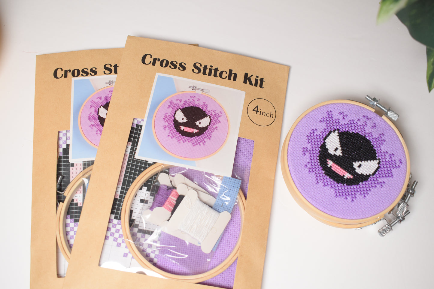 Holiday Bundle - Psyduck, Gastly and Rowlet Cross Stitch Kits