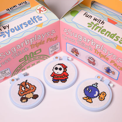Mario Baddies Triple Pack Cross Stitch Kit