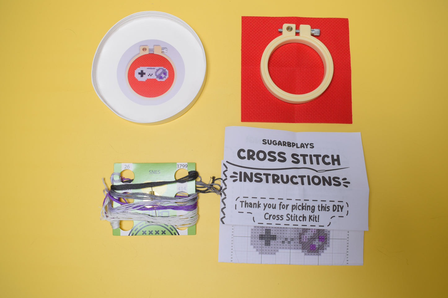 Retro Video Game Controllers and Handhelds Mystery Cup Mini Cross Stitch Kit