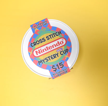 Retro Video Game Controllers and Handhelds Mystery Cup Mini Cross Stitch Kit