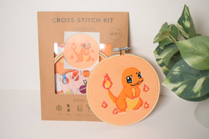 Holiday Bundle - Pokemon 4 Kanto Starter Cross Stitch Set (Pikachu, Bulbasaur, Charmander, Squirtle)