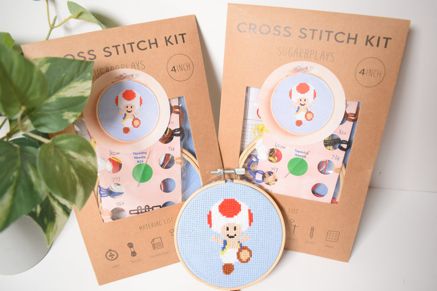 Holiday Bundles -Toad and Bowser Cross Stitch Kits