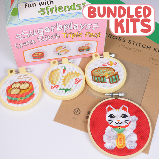 Lucky Cat and Asian Food Triple Pack Box - Kit Bundle