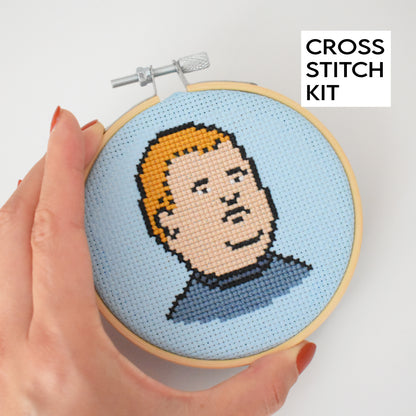 Bobby Hill from King of the Hill Cross Stitch Kit