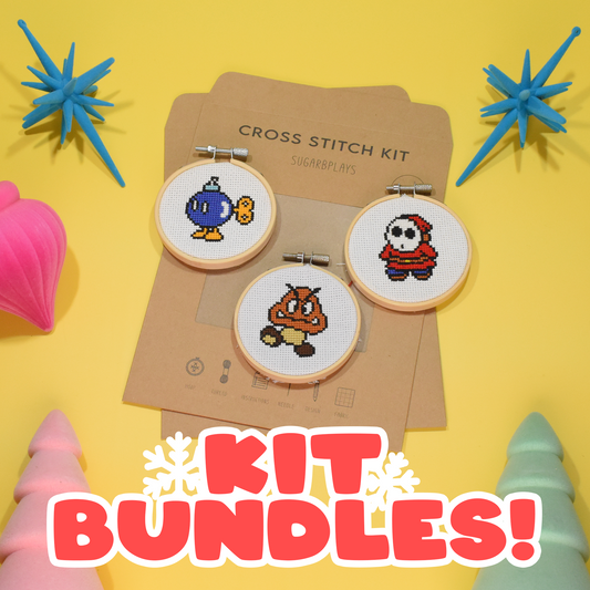 3 inch Mario, Goomba, Bob-omb Holiday bundle kit