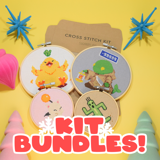 Holiday Bundle - Final Fantasy 4 Pack Moogle, Cactuar, Tonberry and Fat Chocobo