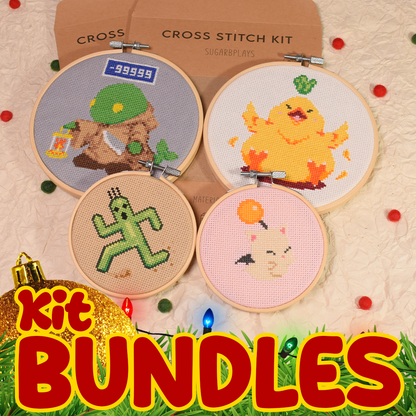Kit Bundle - Final Fantasy 4 Pack Moogle, Cactuar, Tonberry and Fat Chocobo