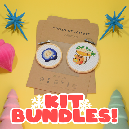 Holiday Bundle - Animal Crossing Fossil and Daisy Mae Cross Stitch kits