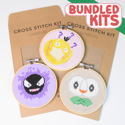 Psyduck, Gastly and Rowlet - Kit Bundle