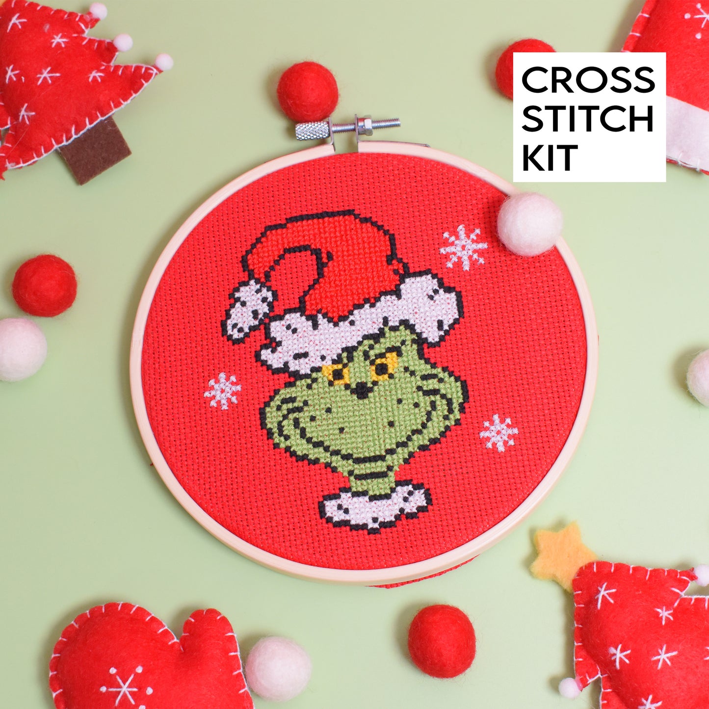 Christmas Grinch Cross Stitch Kit