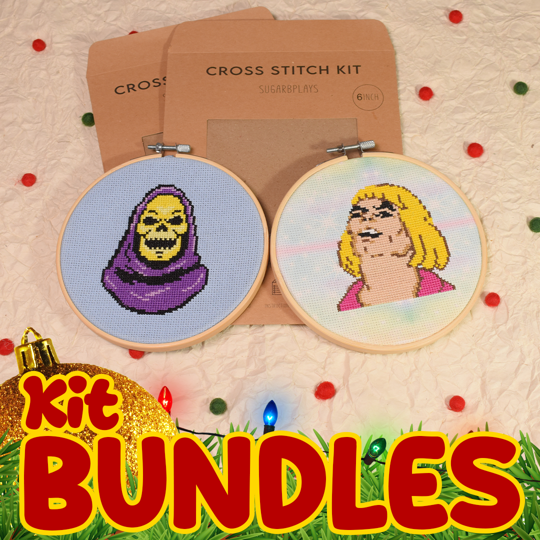 Kit Bundle - He Man and Skeletor Cross Stitch Kits
