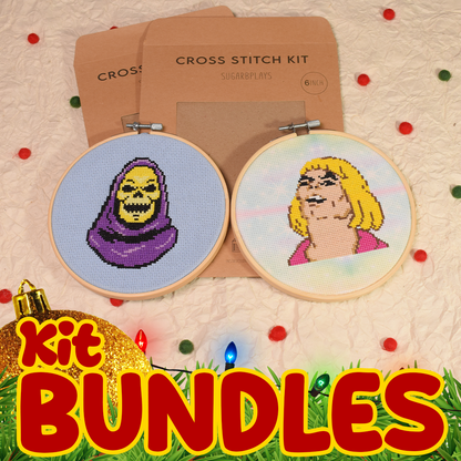 Kit Bundle - He Man and Skeletor Cross Stitch Kits