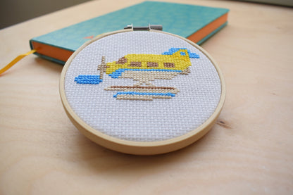 ACNH Cross Stitch Pattern DAL Digital Pattern, Animal Crossing Wilbur DAL Airplane for Digital Download