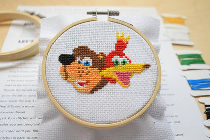 Banjo Kazooie Cross Stitch Pattern, Banjo Kazooie Embroidery Designs Digital Pattern for Instant Download