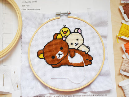 Rilakkuma Beginner Cross Stitch Kit