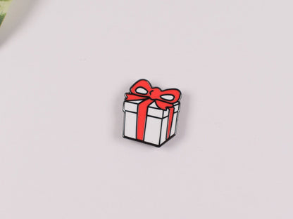 Present Box Enamel Pin - Animal crossing present box  black plate hard enamel pin