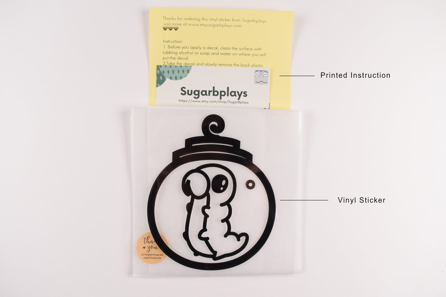 Grub in jar in Hollow Knight Vinyl Sticker| Laptop sticker| Car Decal | Cup Sticker