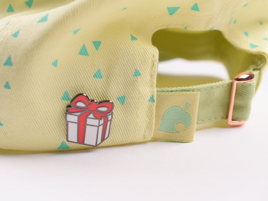 Present Box Enamel Pin - Animal crossing present box  black plate hard enamel pin