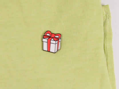 Present Box Enamel Pin - Animal crossing present box  black plate hard enamel pin
