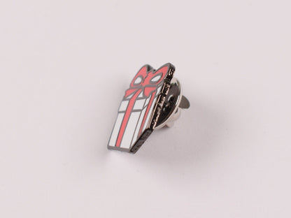 Present Box Enamel Pin - Animal crossing present box  black plate hard enamel pin