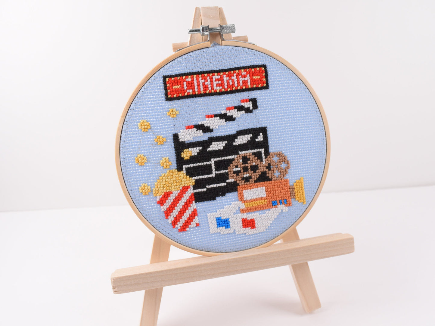 Movie Theater Beginner Friendly DIY Cross Stitch Kit