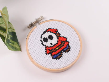 Shy guy cross stitch digital pattern 3 inch mini pattern