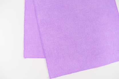 14 count Hand Dyed Light Purple Aida Fabric, 14 count purple hand dyed fabric.