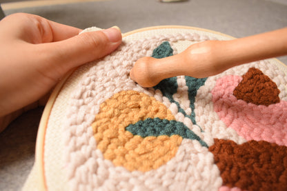 Beginner Friendly Punch Needle Full Kit, Punch Needle Craft Gift, DIY Starter Rug Hooking Kit(video tutorial included), Punch Needle Gift