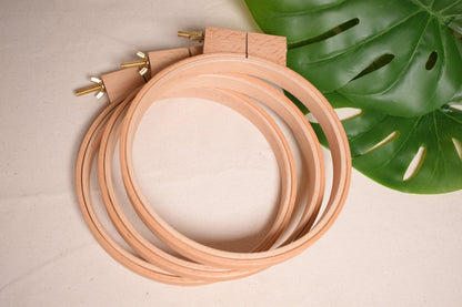 Wooden Quilt Hoop, Beechwood Embroidery French Hoop (7",8"), High Quality Wide Embroidery Needlepoint Supply, DIY craft needlepoint supply