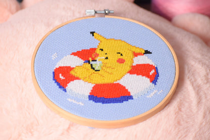 Pokemon Pikachu Cross Stitch Pattern, Pikachu Pattern digital download, Pokémon Embroidery Pattern, Pokémon gifts