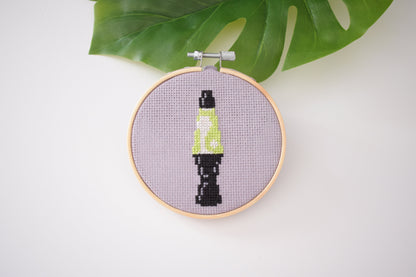 Lava Lamp Cross Stitch Digital Pattern, fun DIY stitch pattern, Glow in the dark effect pattern