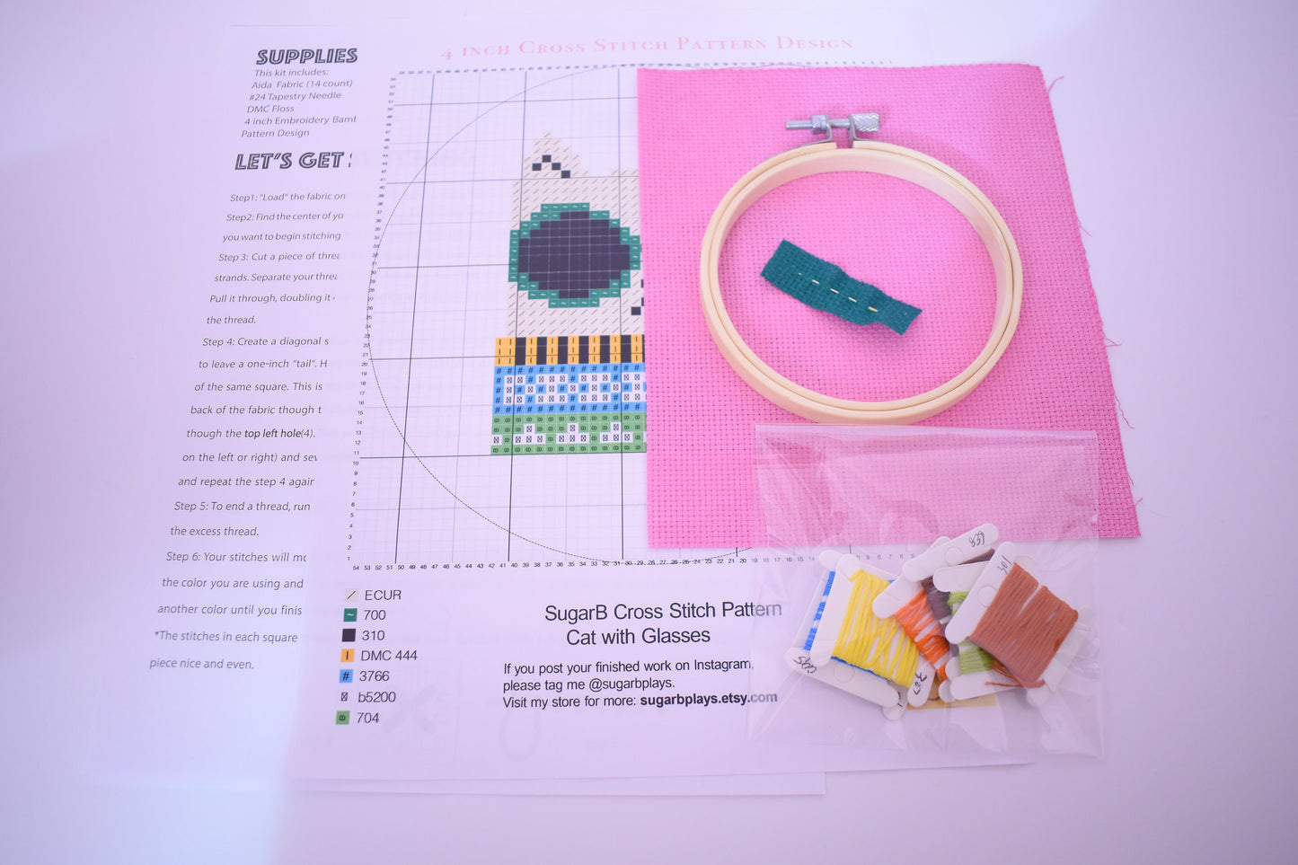 Cute Cat Cross Stitch Kit, Cat Embroidery Kit, Cat Craft DIY Kit, Cat Lover Gifts, Easy Cross Stitch kit