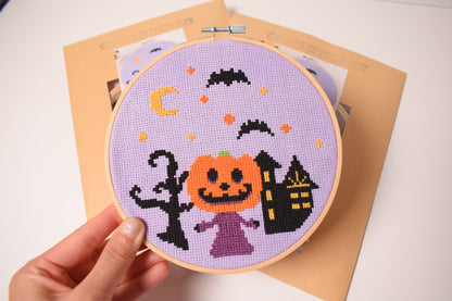 Halloween Cross Stitch Pattern, Animal Crossing Jack Embroidery Design, Halloween Jack Digital Download Pattern