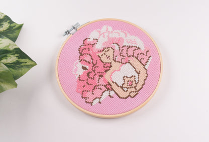Steven Universe Rose Quartz Portrait Cross Stitch Pattern For Digital Download, Rose Quartz pattern,